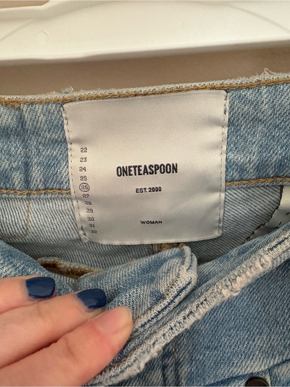 One Teaspoon Preachers High Waist Skinny Stretch Denim Jeans - light blue Sz 26 - Picture 4 of 7